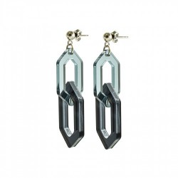 BOUCLES D'OREILLES LINK DUO PETROLE