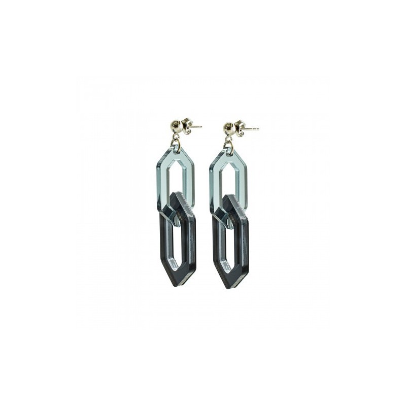 BOUCLES D'OREILLES LINK DUO PETROLE