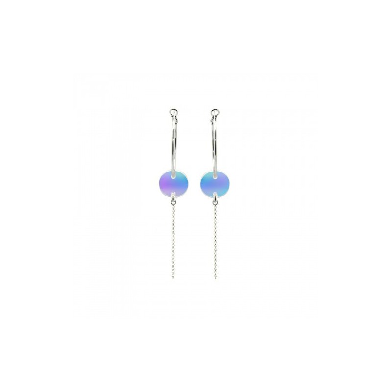 BOUCLES D'OREILLES MOON ARGENT IRISE