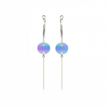 BOUCLES D'OREILLES MOON ARGENT IRISE