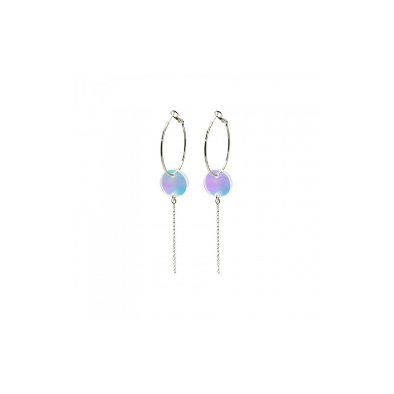 BOUCLES D'OREILLES MOON ARGENT IRISE