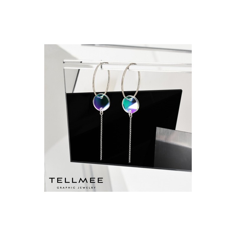 BOUCLES D'OREILLES MOON ARGENT IRISE