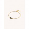 BRACELET DORE COEUR NOIR