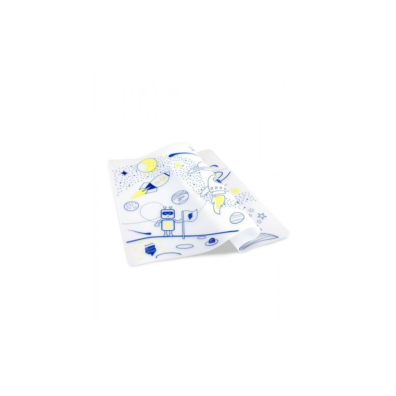 KIT SET DE TABLE SILICONE + FEUTRES SUPER HERO