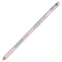 PORTE-MINE + GOMME ROSE CLAIR