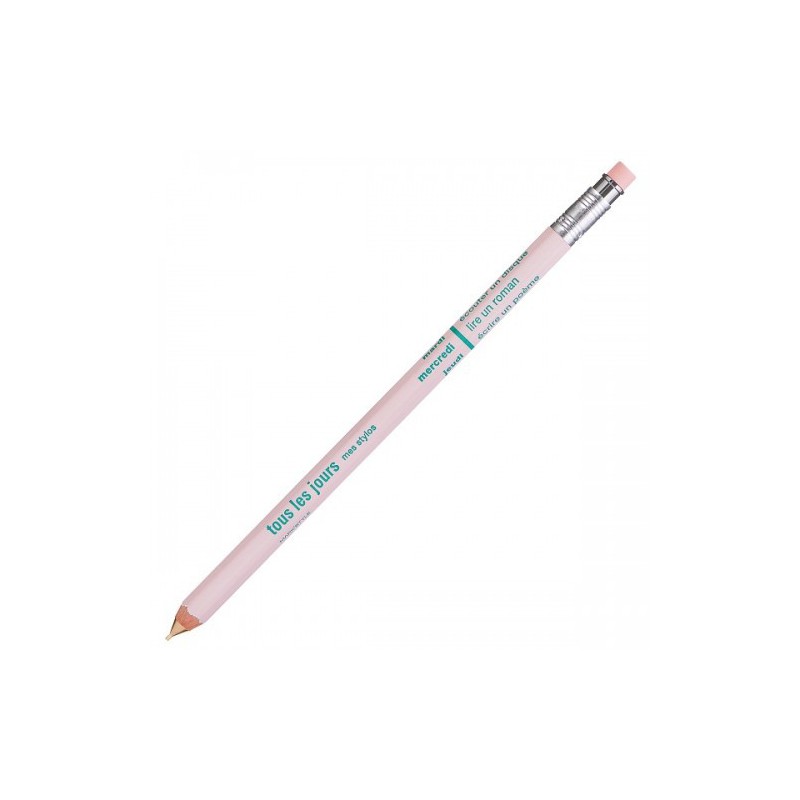 PORTE-MINE + GOMME ROSE CLAIR