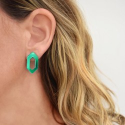 BOUCLES D'OREILLES LINK VERT