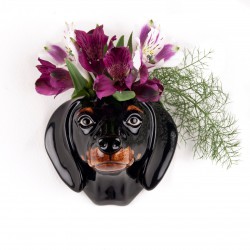 VASE MURAL TECKEL BLACK TAN