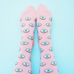 CHAUSSETTES OEIL BLEU GLITTER
