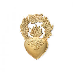 DECORATION MURALE COEUR ROSIER